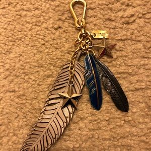 Coach feather key chain